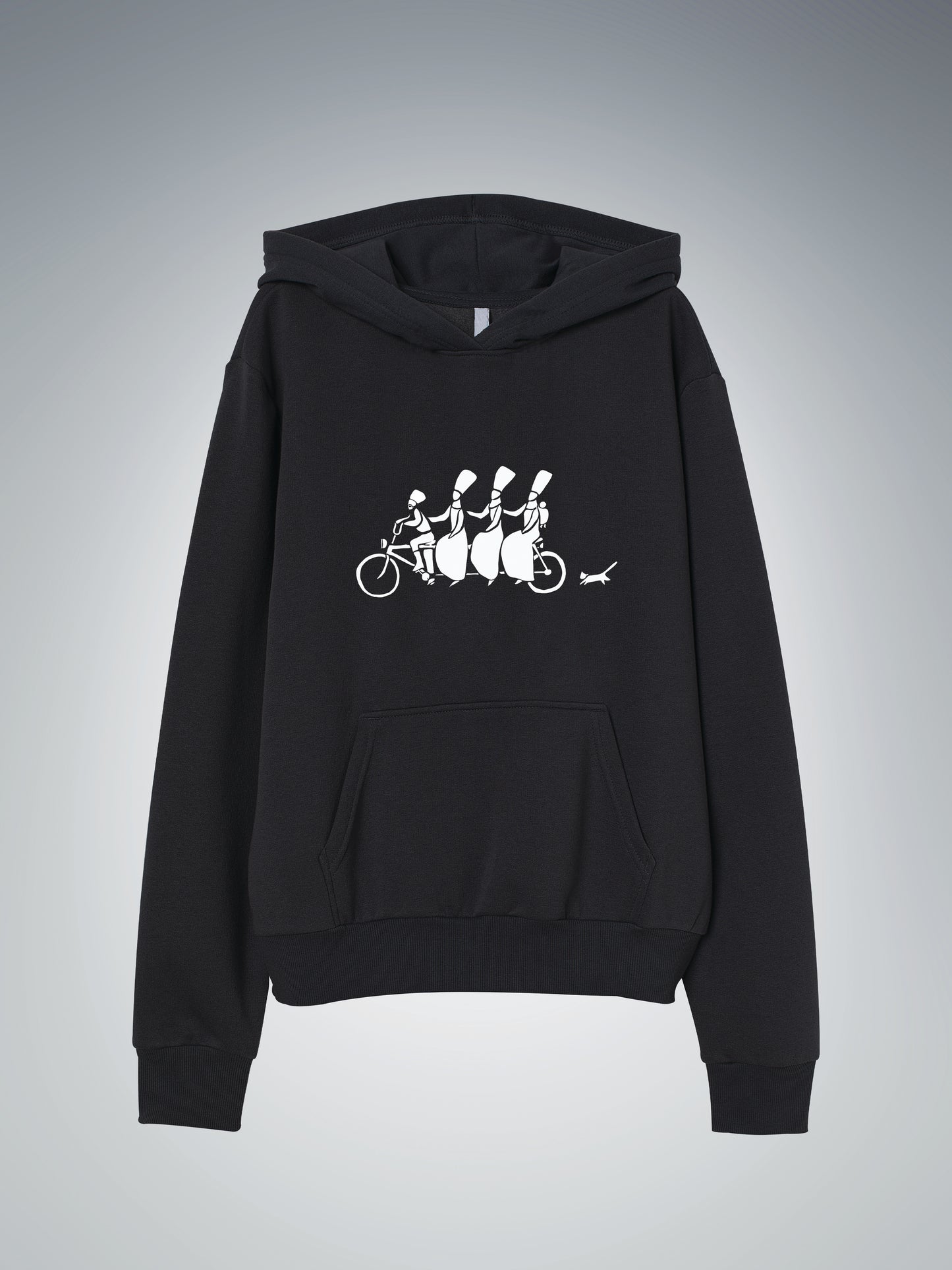Hoodie Bicycle and cat | OverSize