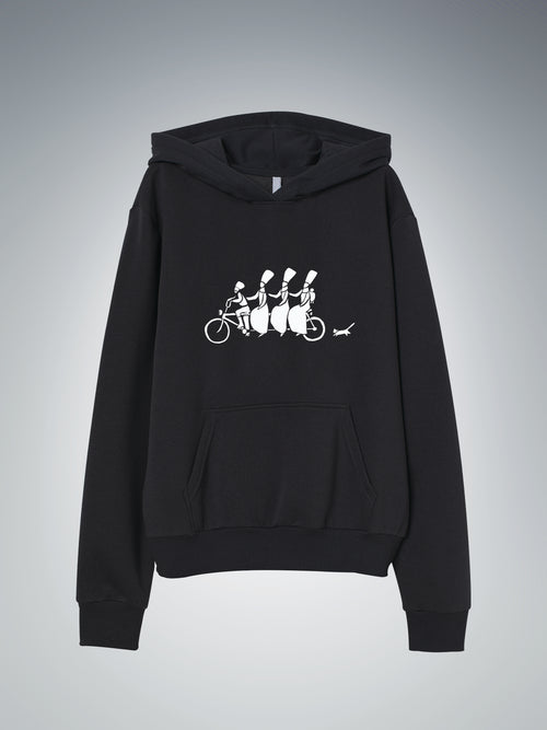 Hoodie Bicycle and cat | OverSize