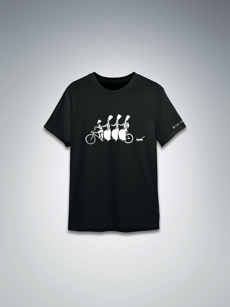 NEW | T-shirt Bicycle and cat (black)